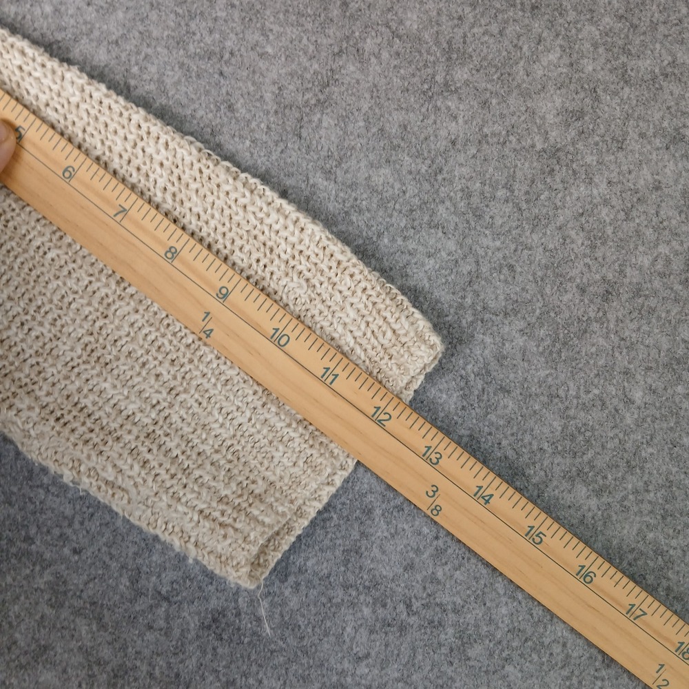 ABS Sweater Womens Medium Beige Marled Vanilla Half Zip Chunky Knit‎ A6F069SC - Picture 9 of 10